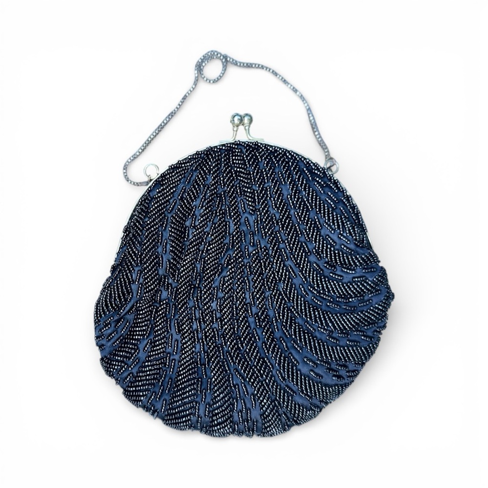 Black Beaded Wristlet